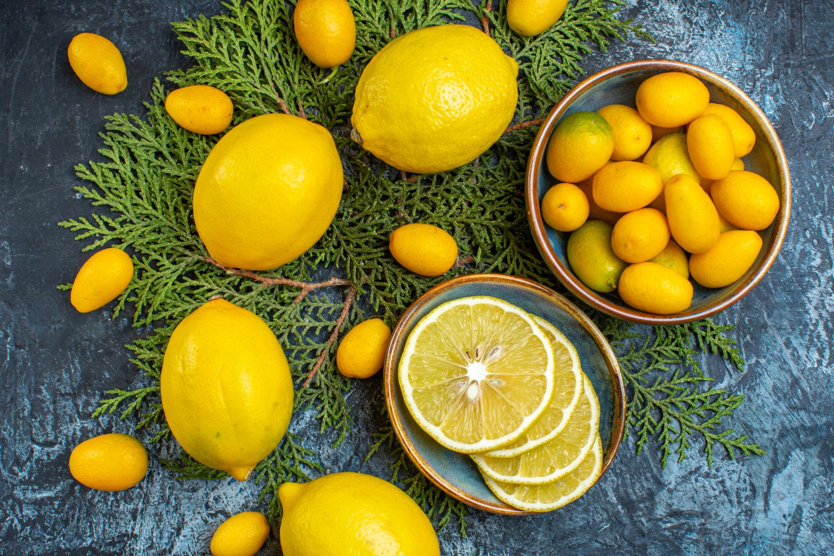 Lemons and other citrus fruits have limonene.